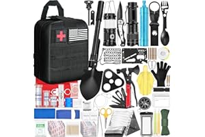 GOGCAMP Survival Kit, 290Pcs Survival Gear First Aid Kit Emergency Tent, Camping Essentials Emergency Kit Accessories for Earthquake, Outdoor Adventure, Hiking, Hunting, Gifts for Men Women