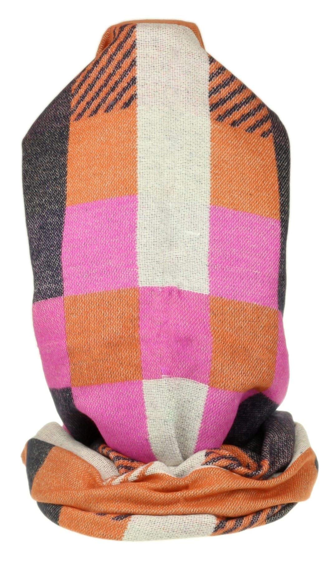 Girly Handbags Fine Tartan Print Shawl - Fuchsia