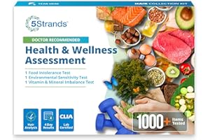 5Strands Food Intolerance, Environmental Sensitivity & Nutritional Imbalance Test, 1052 Items Tested, Gut Health & Nutrition Absorption Testing for Adults & Kids, Results in 4 Days