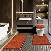 Baahrnom Bathroom Rugs Sets 3 Piece with Toilet Seat Cover 17.5