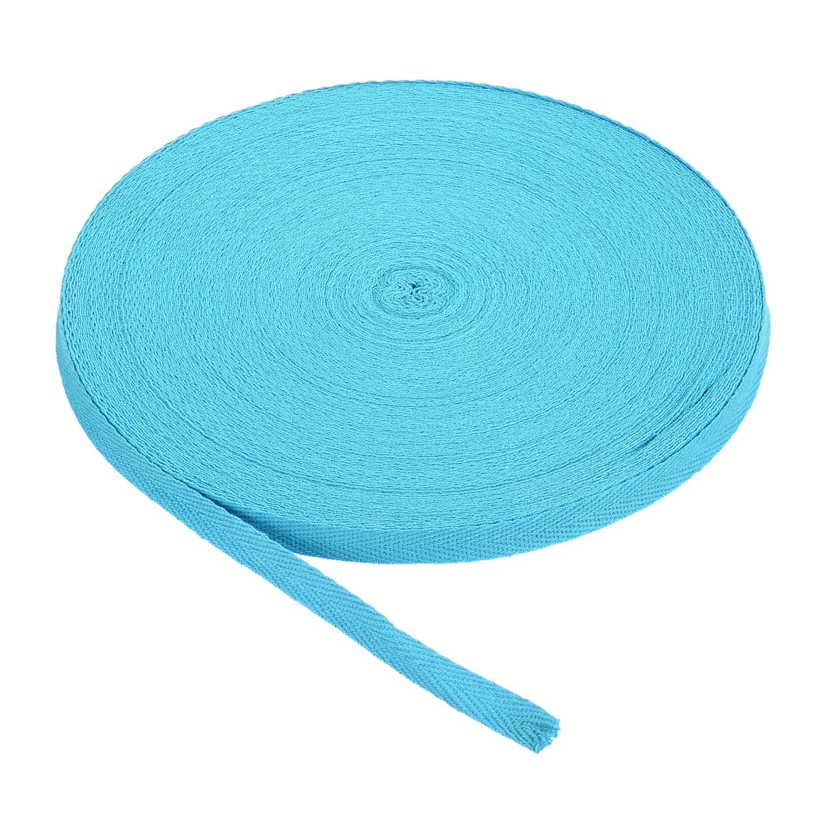 PATIKIL Cotton Twill Tape 10mm(3/8 Inch) 50 Yards Cotton Ribbon Bias Binding Tape Herringbone Webbing Trim for Sewing Gift Wrapping Craft DIY Sky Blue - 45m