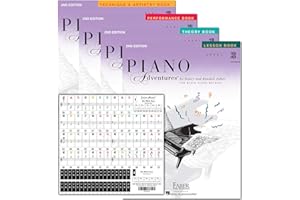 FABER PIANO ADVENTURES Piano Adventures Level 3B Learning Set By Nancy Faber - Lesson, Theory, Performance, Technique & Artistry Books & Juliet Music Piano Keys 88/61/54/49 Full Set Removable Sticker