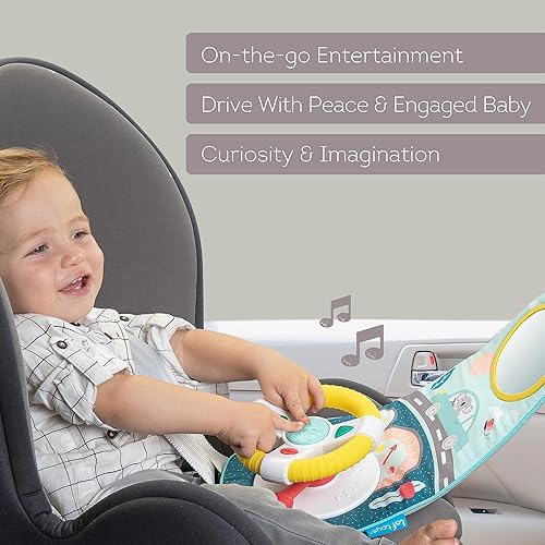 Baby Car Seat Toys for Infants with Mirror, Carseat Toys Steering