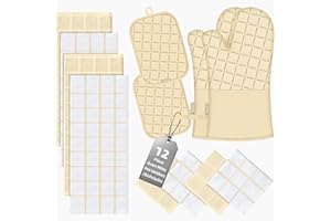 Oven Mitts Pot Holders Sets/Kitchen Towels and Dishcloths, Oven Gloves Kitchen Dish Towels 500 Degree Heat Resistant Potholde