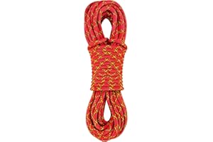 ZEPSEON Prusik Cord 8mm (5/16in) 20M(64ft) Climbing Static Rope Accessory Line Double Braid Pre Cut Nylon Cord CE/UIAA High Tensile Strength for Mountains, Arborist, canyoneering, Rescue