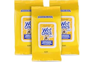 Wet Ones for Pets Deodorizing Multi-Purpose Dog Wipes with Baking Soda, 100 ct- 3 Pack | Dog Deodorizing Wipes for All Dogs i