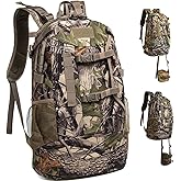 MARITTON Hunting Backpack,Durable Hunting Pack with Bow and Rifle Carry System for Camping,Hunting,Hiking. (Camo-Green)