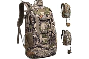 MARITTON Hunting Backpack,Durable Hunting Pack with Bow and Rifle Carry System for Camping,Hunting,Hiking. (Camo-Green)