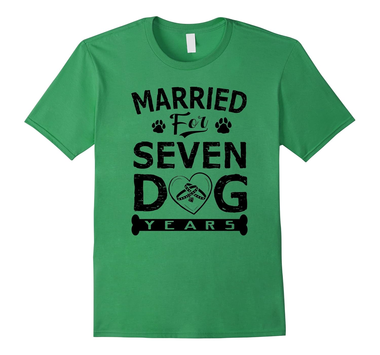 1st Wedding Anniversary Funny Shirt Married For 7 Dog Years-ANZ