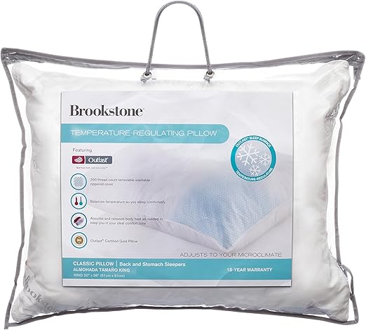 Amazon Com Brookstone Climadry Temperature Regulating Pillow