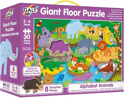 Galt Toys Giant Floor Puzzle Alphabet Animals 30-Piece 60 x 90 cm Ages 3+