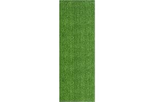 Ottomanson Artificial Grass Outdoor Runner Rug 2'7" x 10' – Waterproof Astro Turf with Drainage Holes – Patio & Lawn Decoration, Easy-Clean Dog Grass Mat