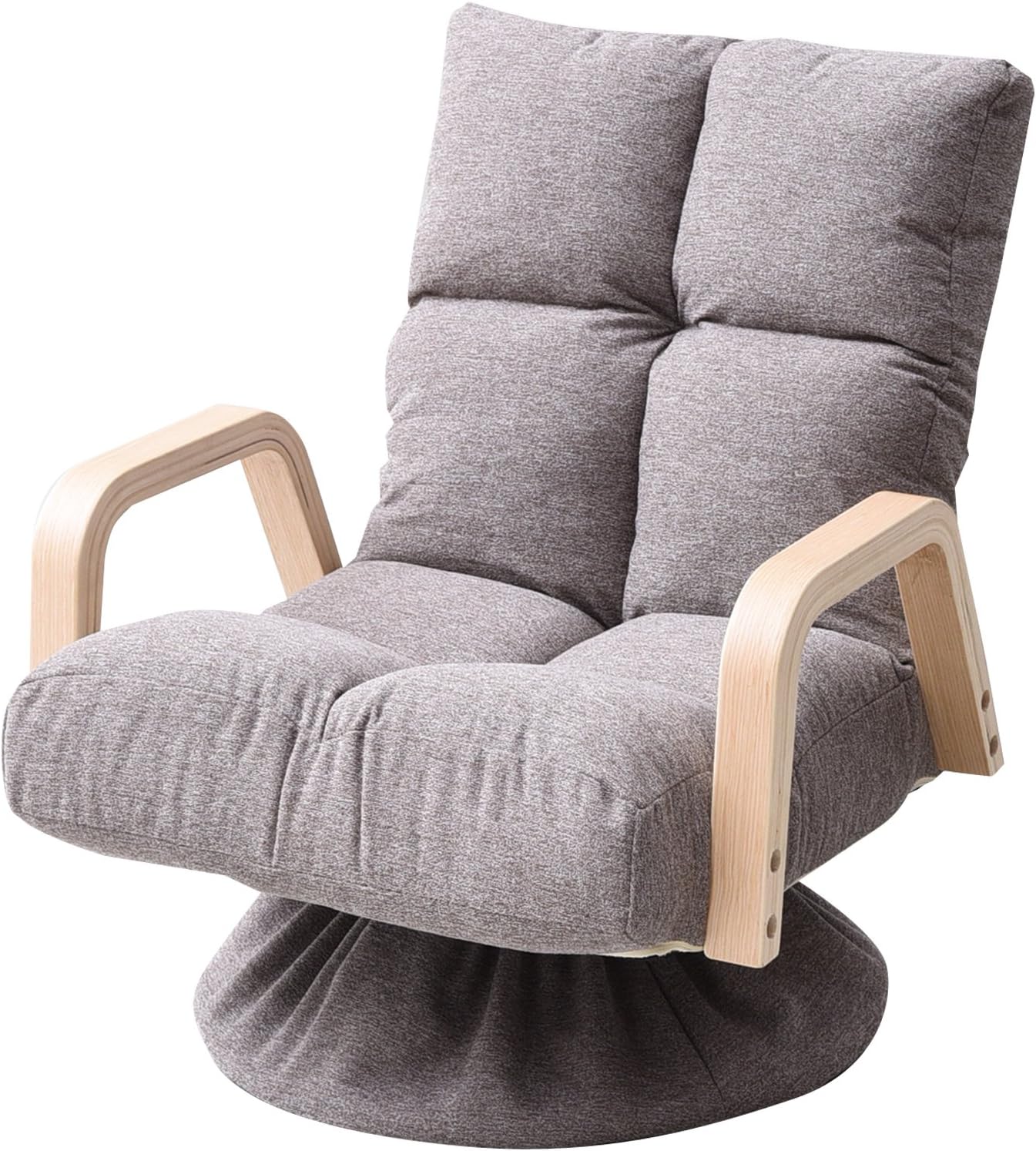 Amazon 山善 回転座椅子 コンパクト 立ち上がりラクラク 肘付き 曲げ木 柔らかタッチ もこもこ 2段階リクライニング 完成品 グレージュ ナチュラル Wtkz 52m Grg Na ソファベッド オンライン通販