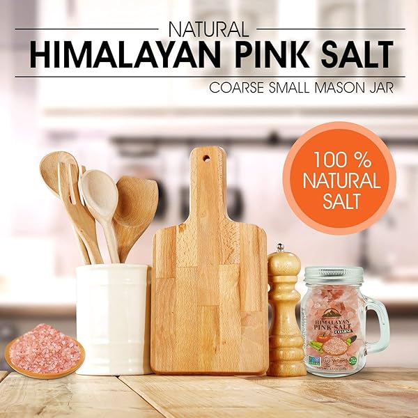 HIMALAYAN CHEF HIMALAYAN PINK SALT, COARSE SALT, MASON JAR-3.5 OUNCES