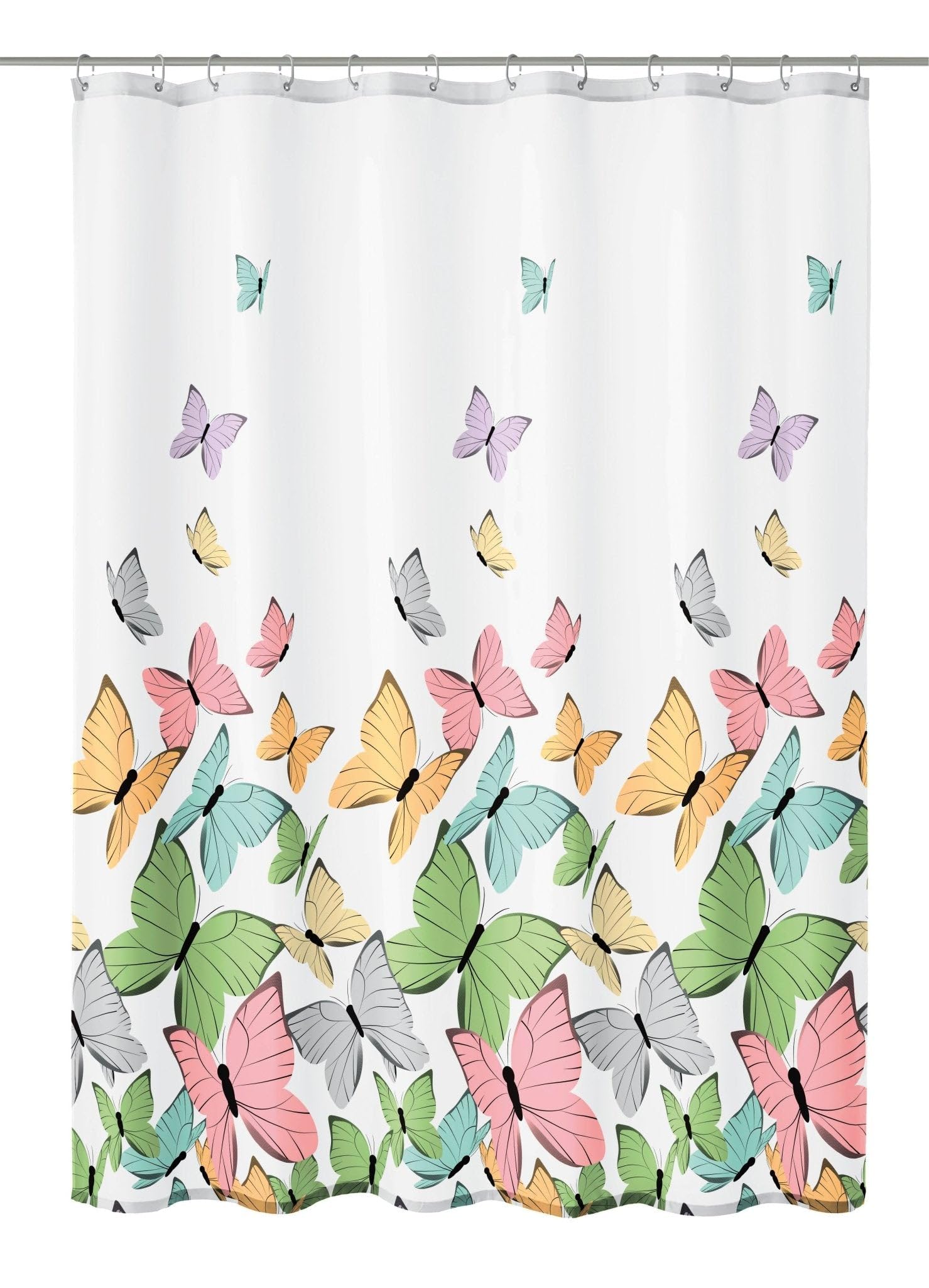 Kleine Wolke Butterflies, Shower Curtain, 180x200 cm, Multicolor, multicolour