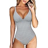 RXRXCOCO Women Tummy Control One Piece Swimsuits Slimming Shapewear Crisscross Back Bathing Suit