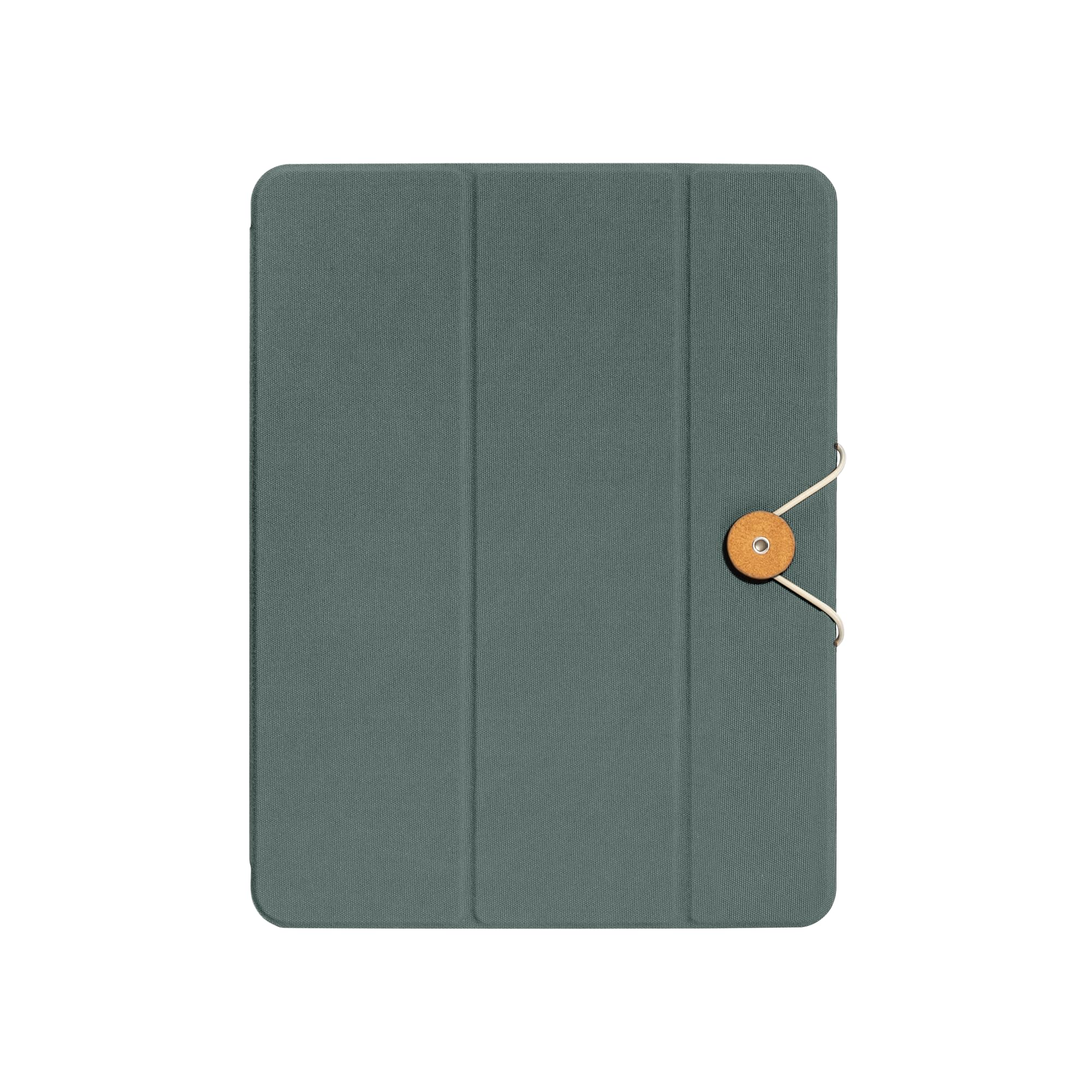 Photo 1 of Native Union W.F.A iPad Folio – Foldable Stand and Cover Made of Recycled Materials Compatible With iPad Air 11" M2, iPad Pro 11" M2 with Easy Magnetic Attachment, Button & String Design (Slate Green)