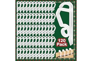 eygeufg 120pcs Christmas Light Clips Hooks - Holiday Light Clips Weatherproof Outdoor Light Hooks Hangers for Holiday Christmas Hanging Outdoor Lights