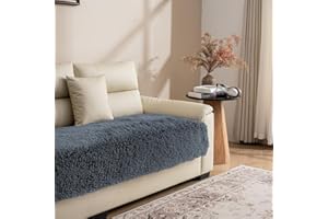 SNUGGLESINTO Waterproof Dog Bed Cover, Soft Plush Pet Blanket with Anti-Slip Back for Bed Couch Sofa, Furniture Protector for Small, Medium and Large Dogs and Cats (Noble Grey, 30"x90")