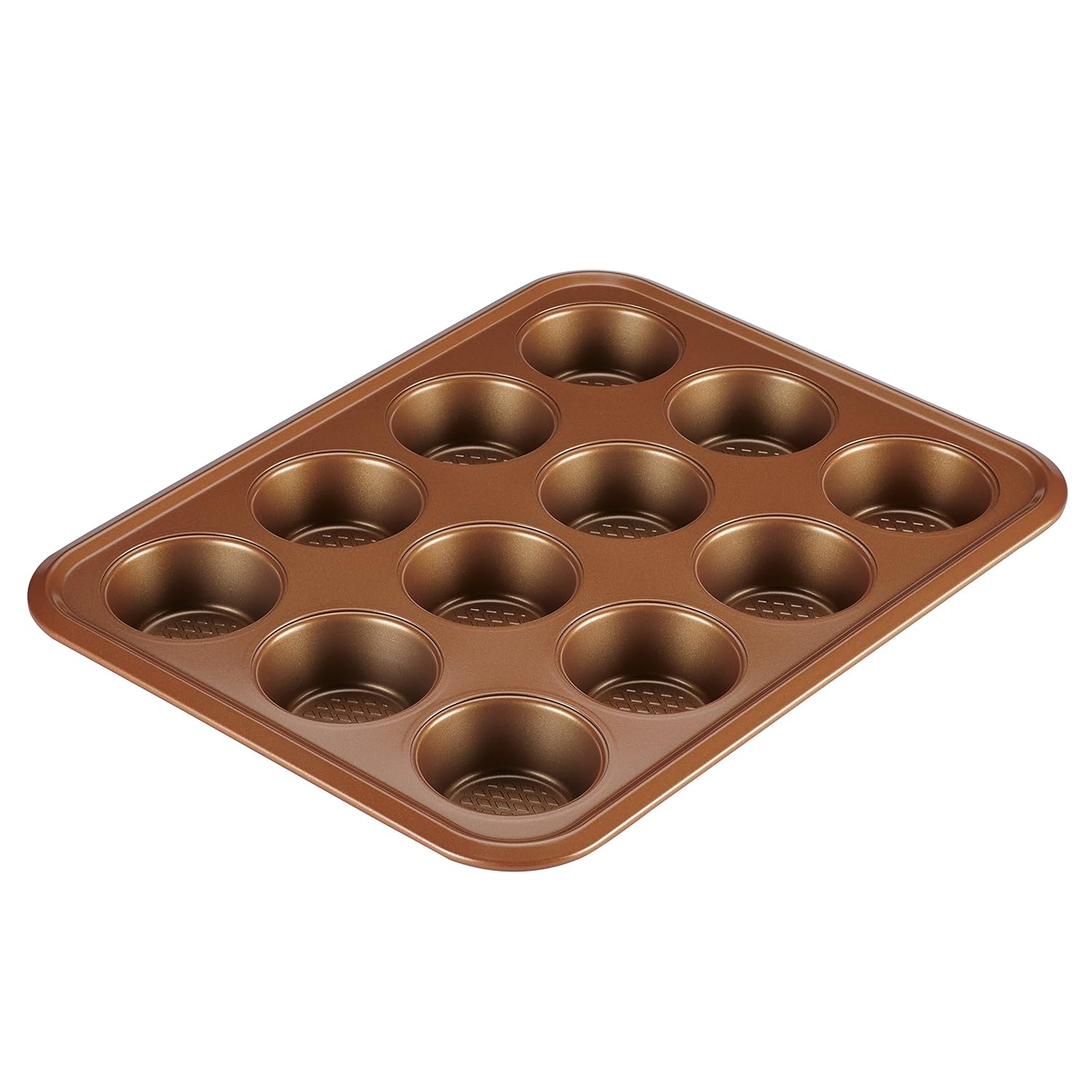 Ayesha Curry 47002 Bakeware 12-Cup Muffin Pans, Copper