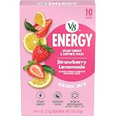 V8 Energy Strawberry Lemonade Energy Drink Powder, .10 oz Packet (10 Count)