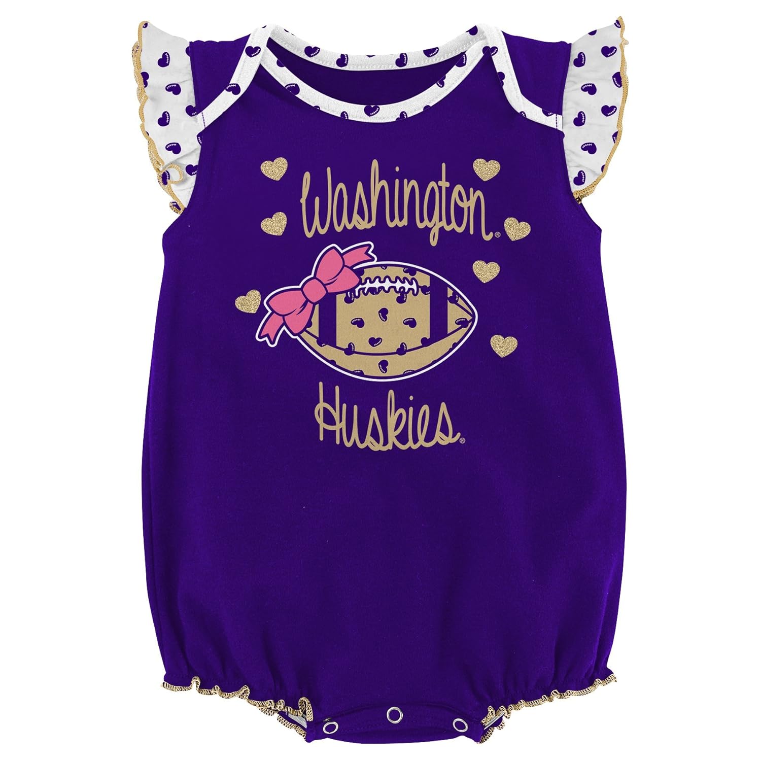 NCAA by Outerstuff NCAA boys Heart Fan 2 Piece Onesie Set