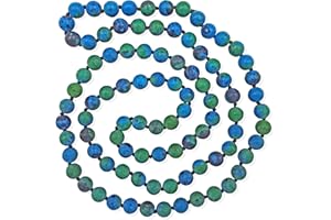 MGR MY GEMS ROCK! 7-8MM 36 Inch Long Matte-Finish Genuine Semi-Precious Stone Endless Infinity Opera Length Hand Beaded Mala Chakra Strand Necklace for Women or Men.