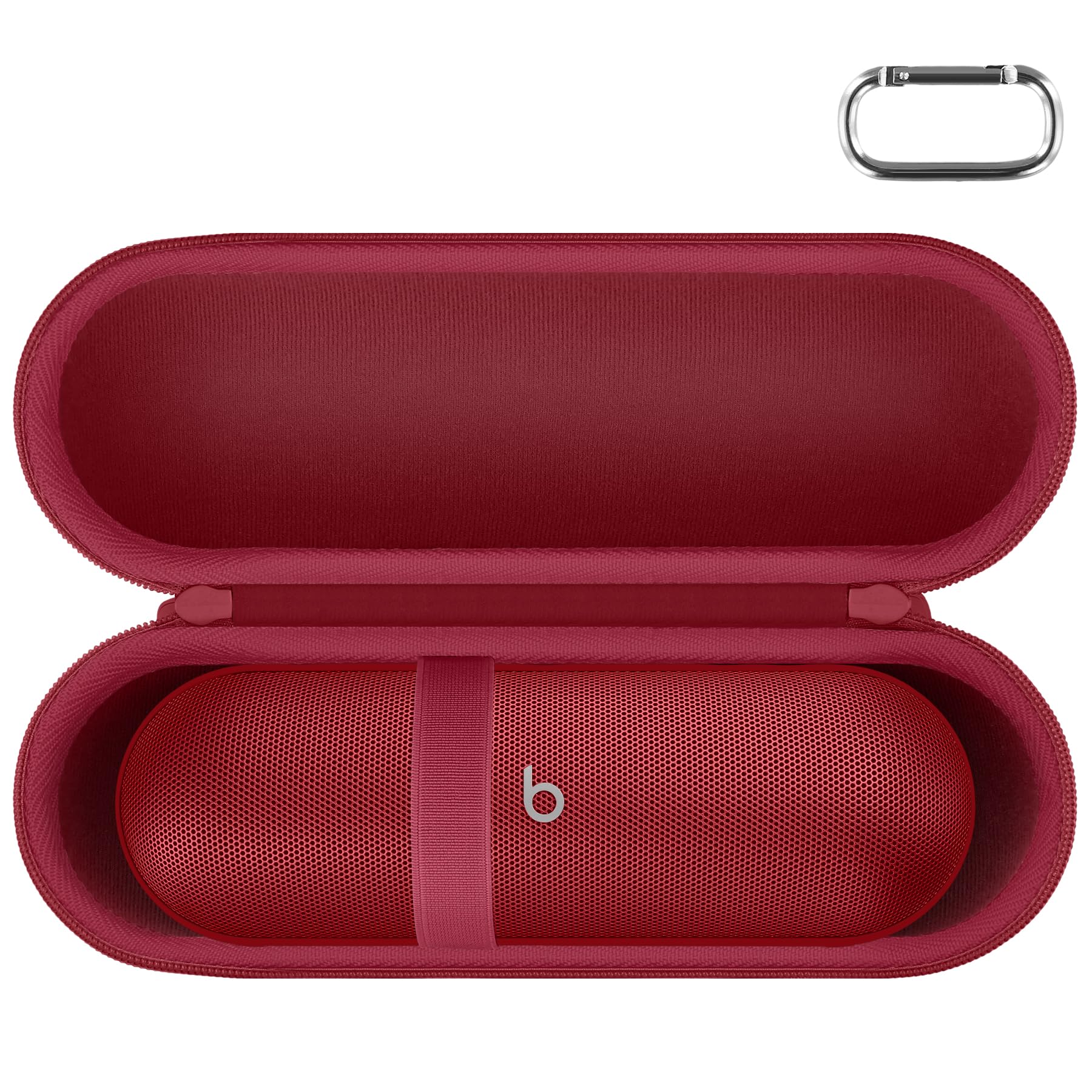 Aenllosi Hard Travel Case Compatible with Beats Pill - Wireless Bluetooth Speaker, Beats Portable Speaker Organizer.(Case Only) (Red)