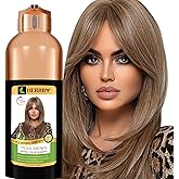 HERBBY Hair Color Shampoo for Gray Hair Coverage&Color Transform with 9 Herbal Extracts –Long Lasting(6-8 Weeks),Shiny,Evenly Colored,Instant Hair Dye Shampoo&Conditioner, 500 Ml (TIGER BROWN COLOR)