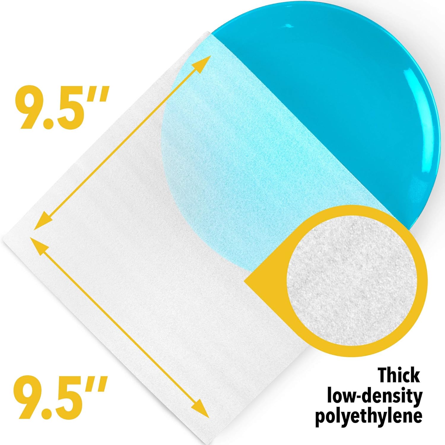 9.5" x 9.5" Foam Wrap Pouches Cushioning for Packing Moving Shipping and Storage Supplies - Foam Pouches is Great Alternative to Air Sheets and Bubble Packing Envelopes - 50 Pack: Office Products