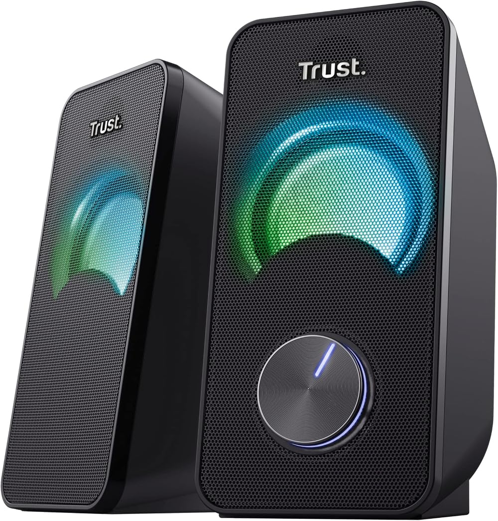 Trust Arys Compact PC Speakers 2.0 12W RGB USB Powered 3.5mm