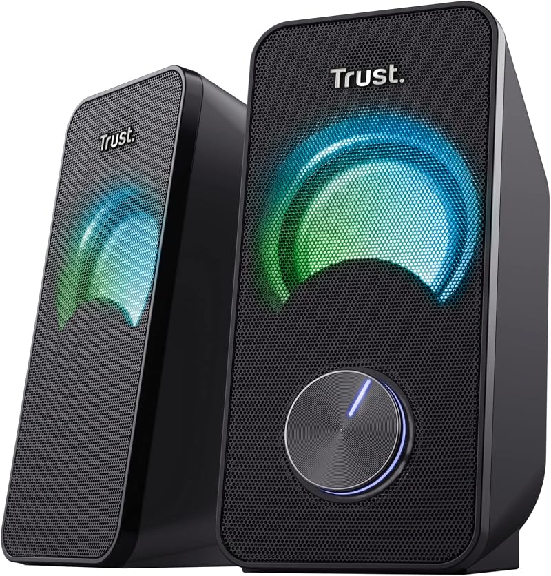 Trust Arys Compact PC Speakers 2.0 12W RGB USB Powered 3.5mm