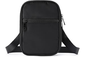 Uselike Crossbody Bag Sling Purse for Women Travel, Multi Position Fanny Back Pack with 2 Adjustable Straps 1.5L(Black)