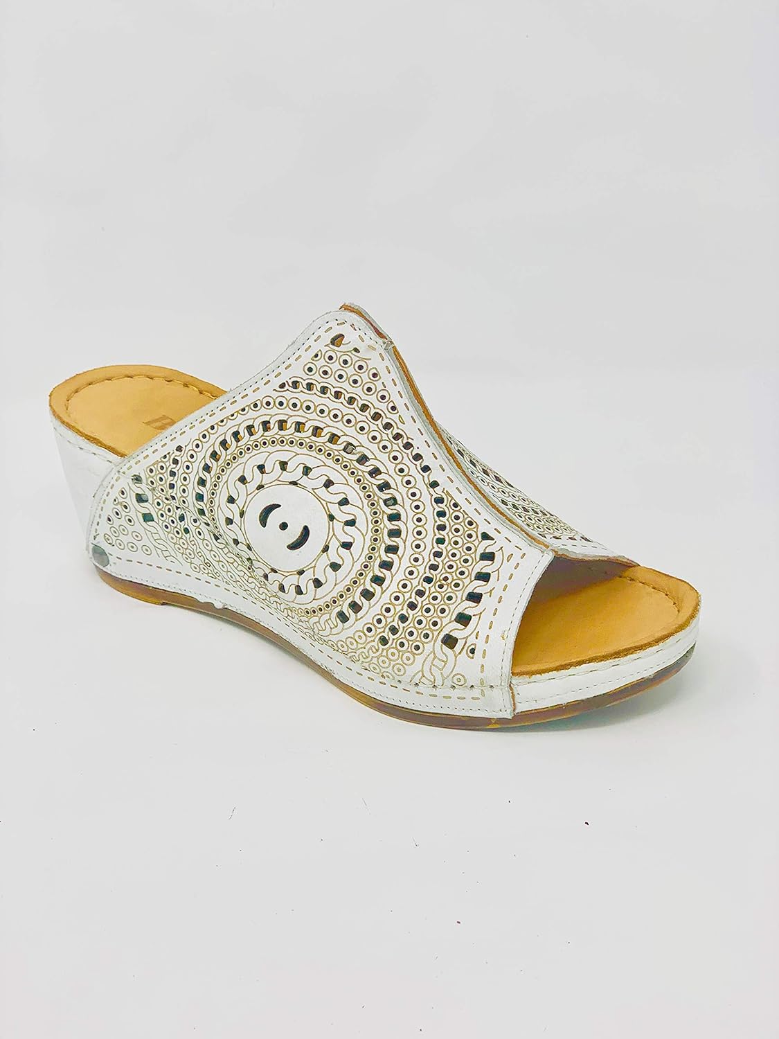 Bonavi SlipOn Wedge (39, White) Shoes