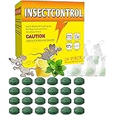 Mouse Rodent Repellent, 24 Pack Peppermint Oil Repellent Pellets, Mice Squirrel Rat & Mole Deterrent for Indoor & Outdoor, Garage,Car Engines,Attic,Storage.Safe for Kids & Pet