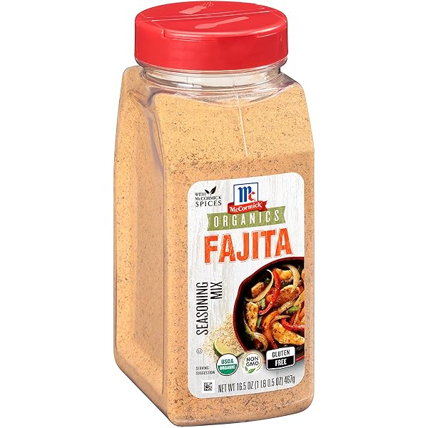 MCCORMICK ORGANICS FAJITA SEASONING MIX (GLUTEN FREE, NON-GMO),...