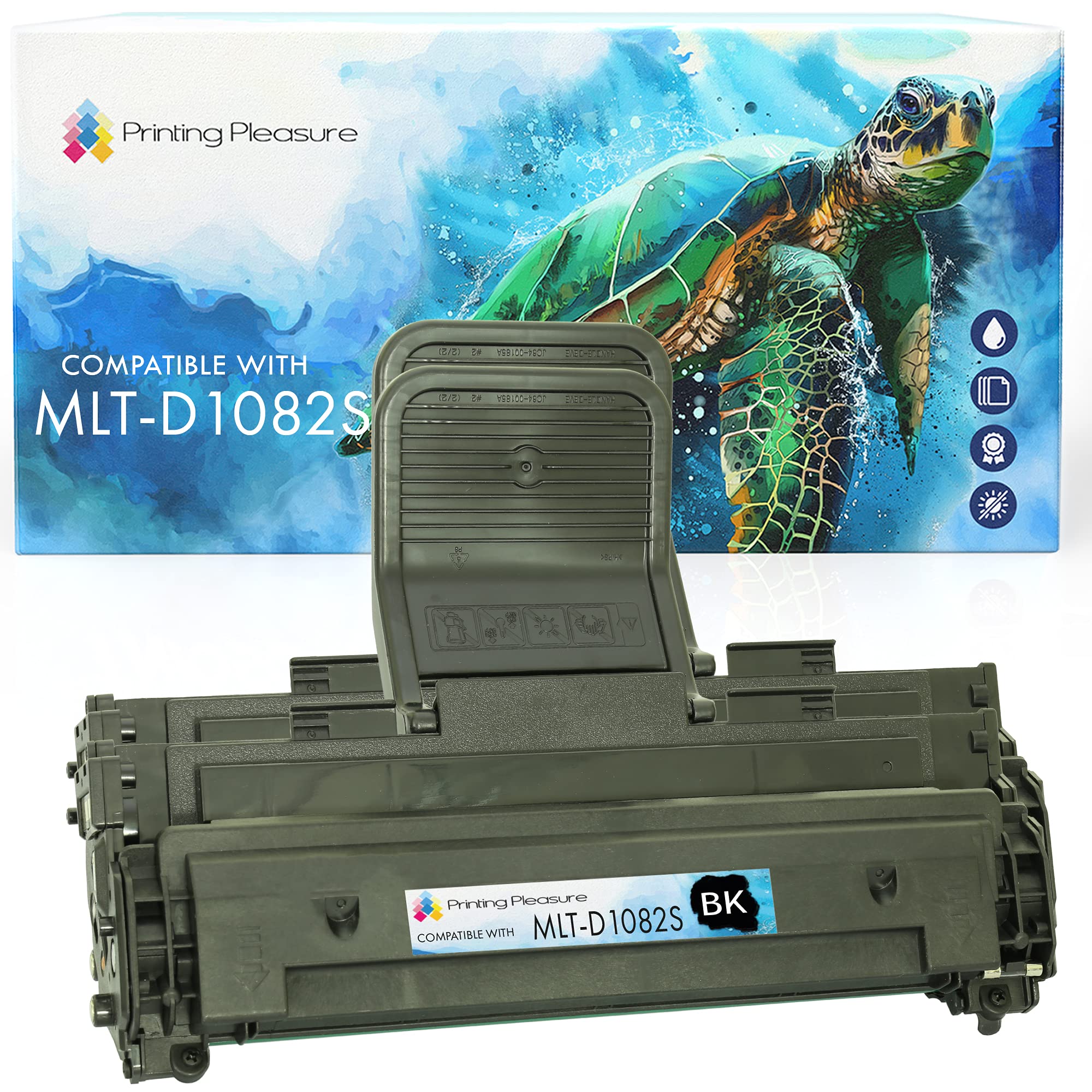 2 Compatible Toner Cartridges for Samsung ML-1640 ML-1641 ML-1642 ML-1645 ML-2240 ML-2241 - Black, High Yield
