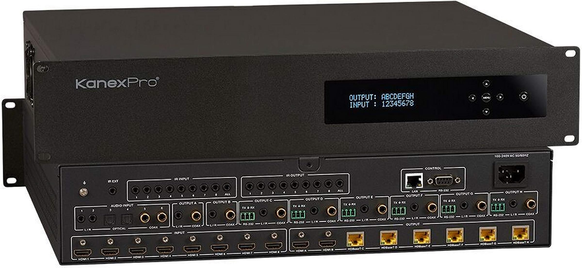 4K 60 HDBaseT 8x8 Matrix Switcher with 6