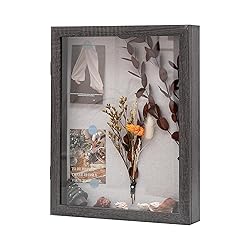DEMAIKE 8x10 Shadow Box Frame with Linen Back, Wood