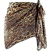 Block Garden Women's Short Sarong Wrap Skirt Chiffon Swimsuit Cover up Beach Pareo Wraps