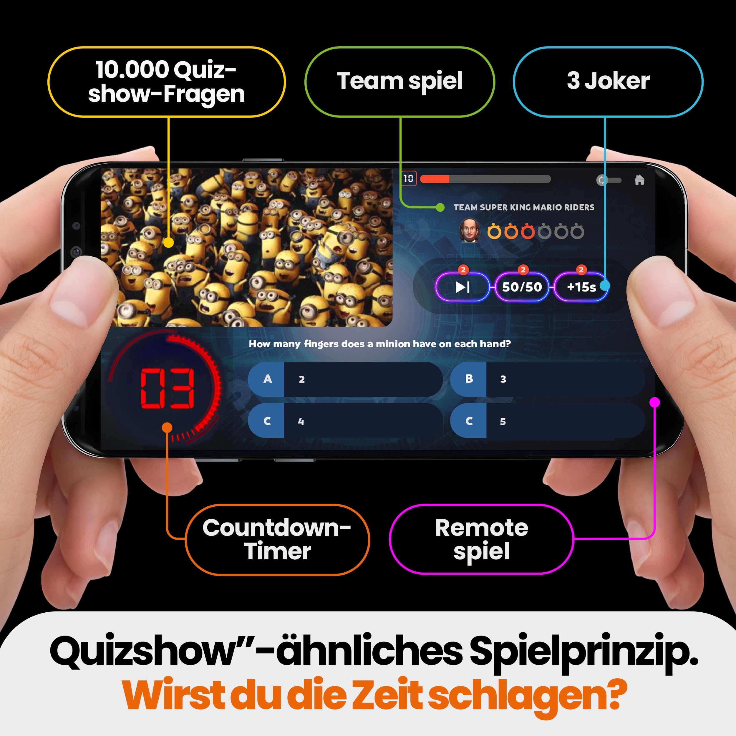 Outsmarted Ultimate – 10 spannende Zusatzkategorien | Kinder, Jugendliche und Erwachsene | Spielabend der nächsten Generation für Familie und Freunde | 2–24 Spieler | Ab 8 Jahren | Über 10.000 Fragen