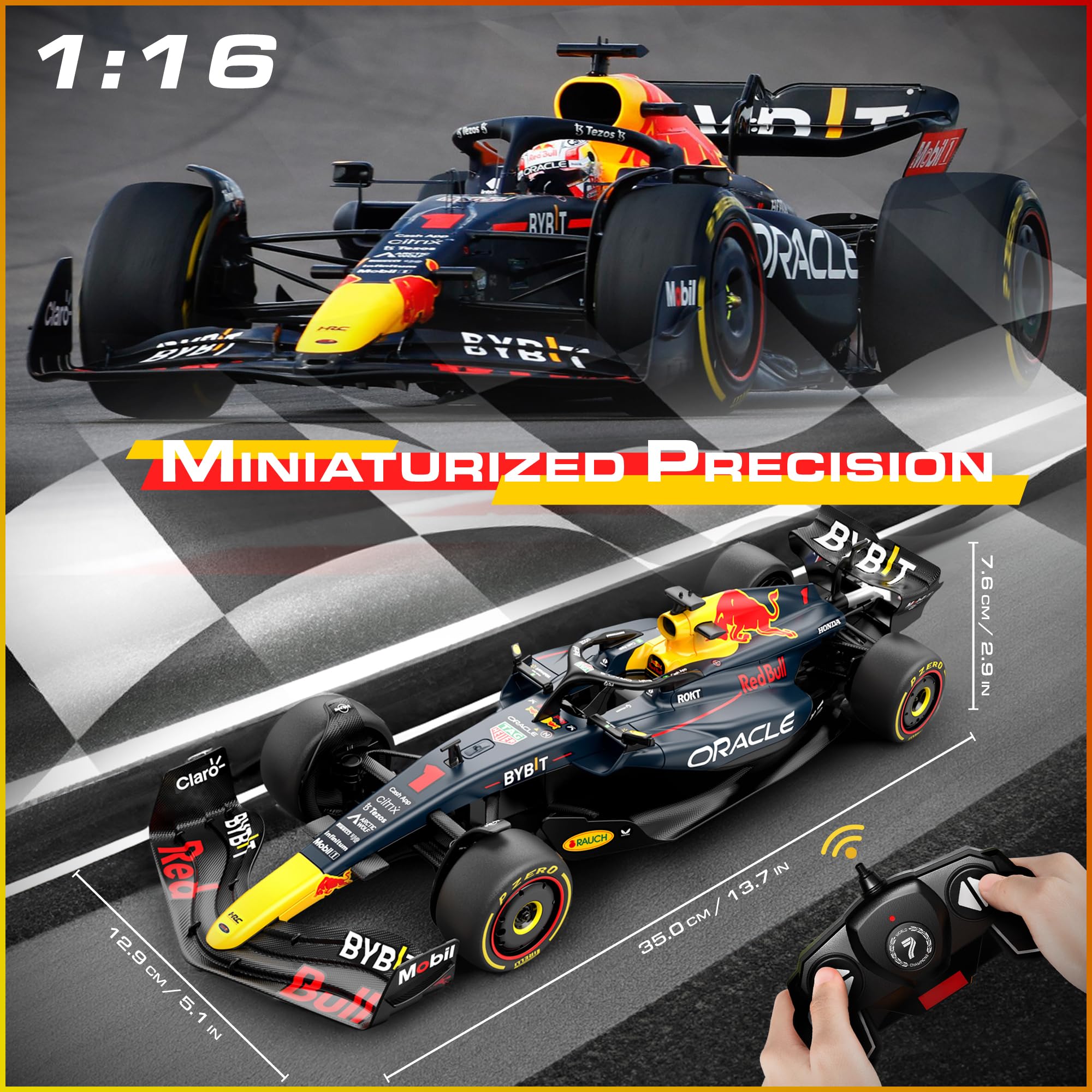 Mua Voltz Toys Licensed Red Bull F1 RB19 RC Car Building Kit 1/16 Scale ...