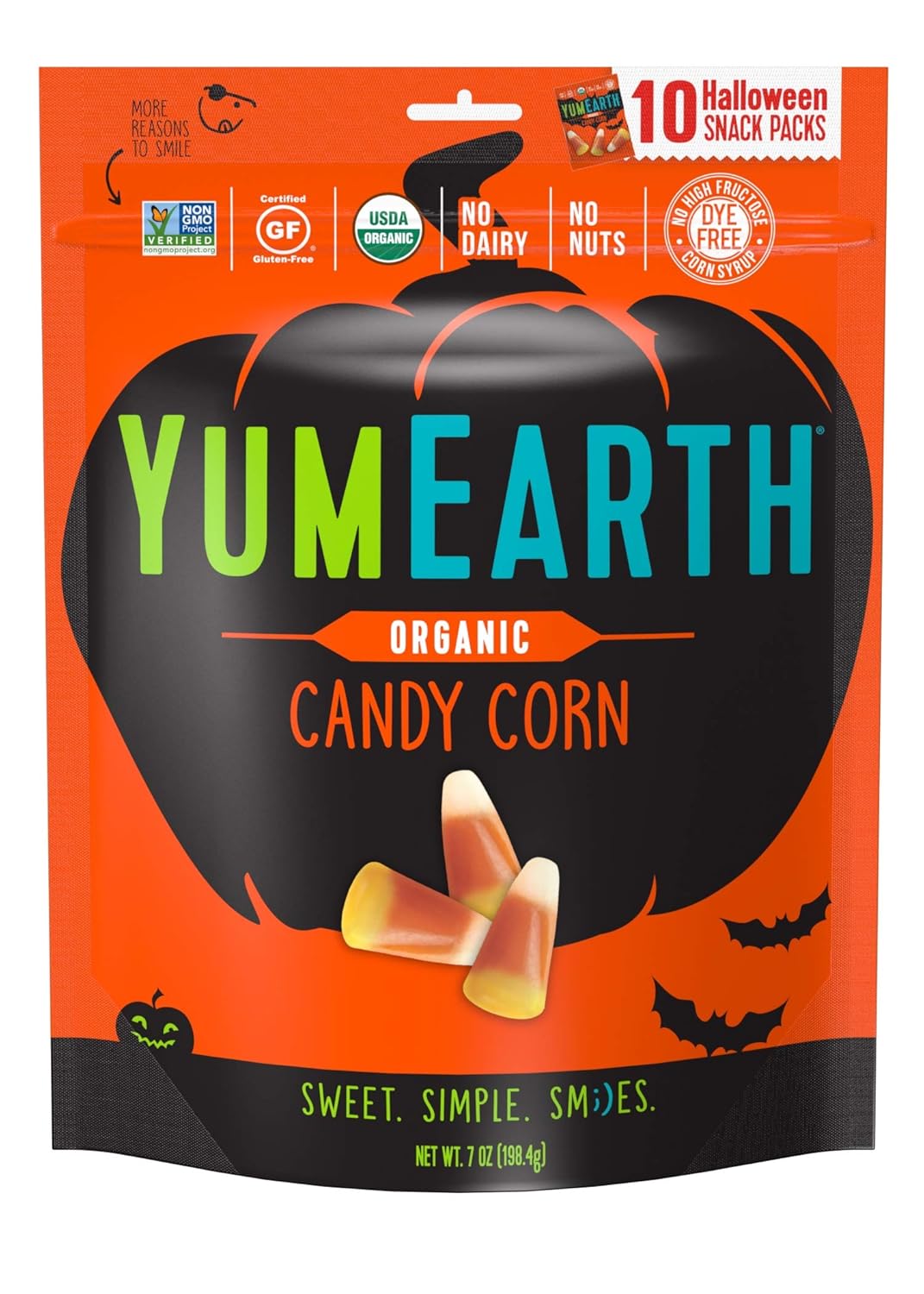Amazon Com Yumearth Organic Candy Corn Snack Packs 10 Count Grocery Gourmet Food