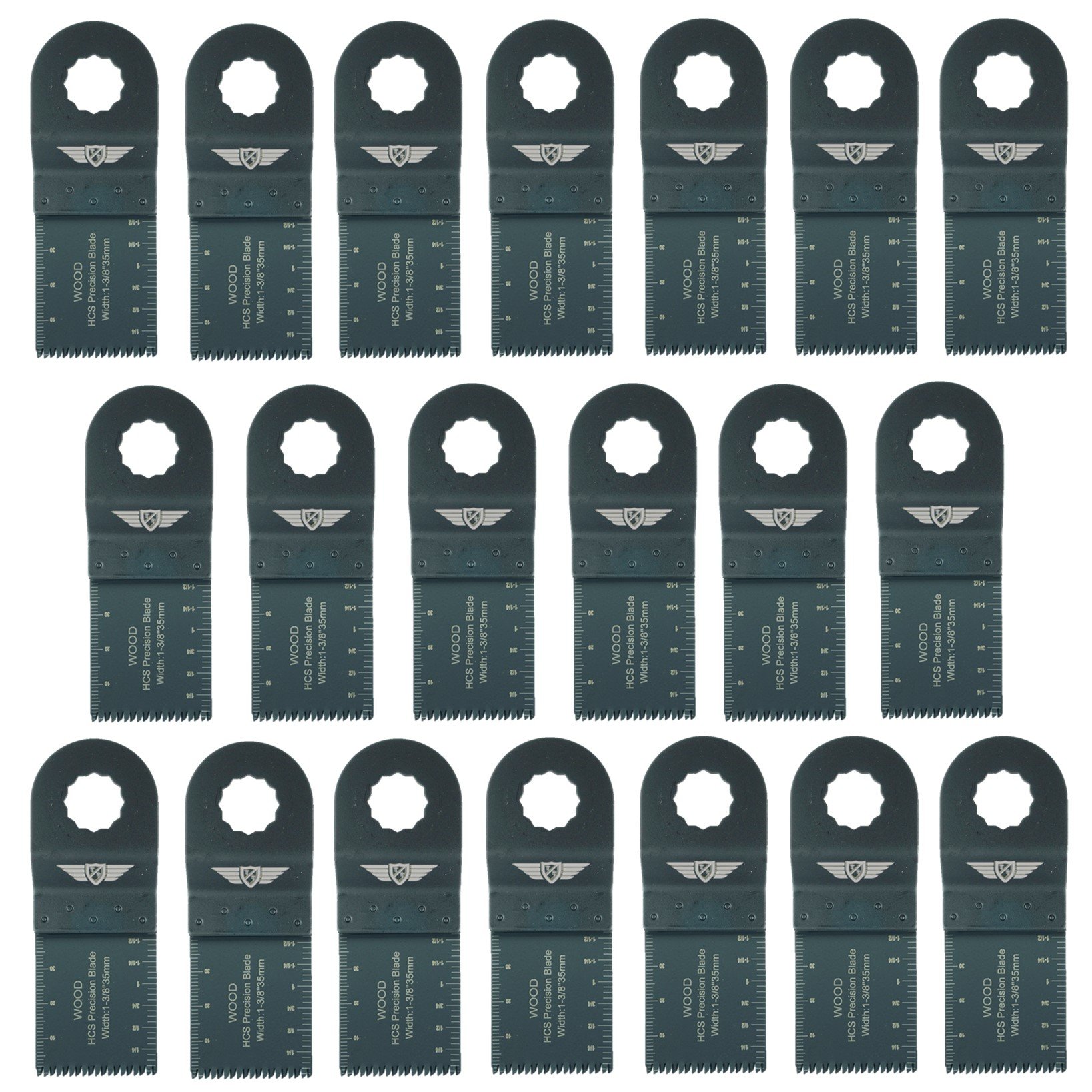 20 x TopsTools WX35J_20 35mm Japan Coarse Cut Blades Compatible with Worx Sonicrafter, Worx 250W, Erbauer Multitool Multi Tool Accessories