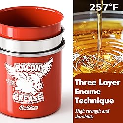 PGYARD Mini Bacon Grease Container With Strainer