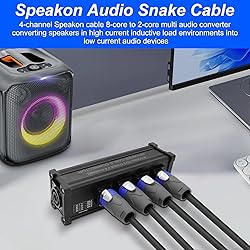 XMSJSIY Speakon Audio Snake Box 8 Core to 2 Core x