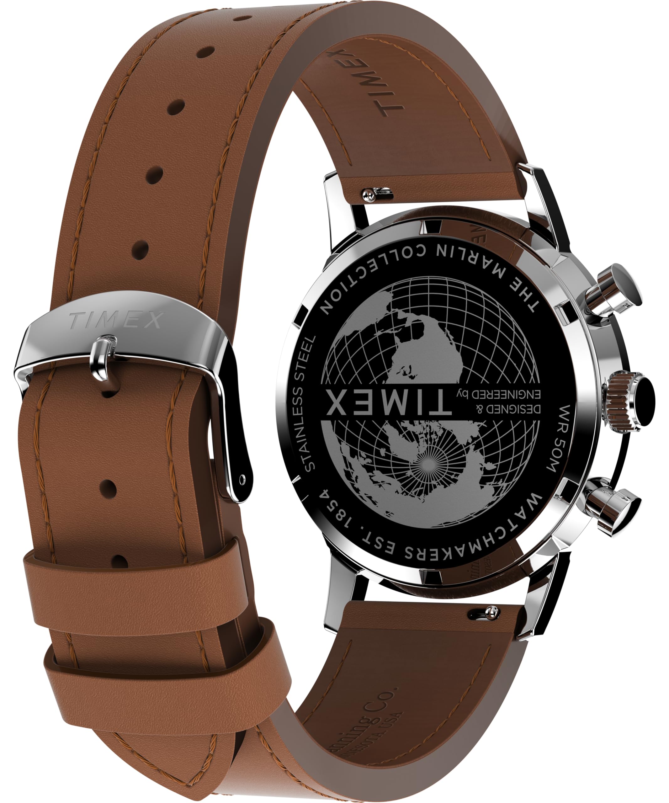 Timex Marlin Chronograph Tachymeter 40mm Men’s Analog Watch | Retro Design | 50M Water Resistance