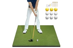 Bltend Golf Mat: Golf Hitting Mats Practice Outdoor/Indoor, Elite Dense Artificial Turf Matt Training Aid for Backyard/Garage/Driving Range/Simulators, Ideal Golfer Gifts for Men (5x3ft 21mm)