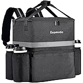 Espmotic Insulated Food Delivery Backpack - Large Capacity, Leakproof, with 4 Reinforced Cup Holders; Optimized for Hot/Cold Food Delivery, Ideal for Uber Eats, DoorDash, Postmates & More