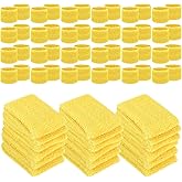 Leyndo 72 Pcs Wrist Sweatbands Bulk for Kids Field Day Cotton Terry Sweat Bands Sports Fan Wristbands Kids for Summer Camp Student Football Team Competition Party